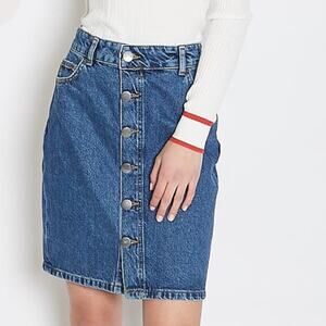JUST Female Pauline Skirt Button Front Denim size Medium
